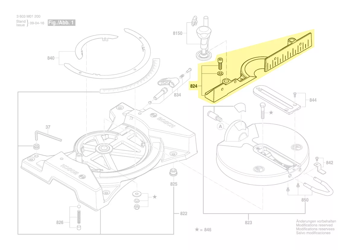 Règle glissière à onglets PCM 7 BOSCH